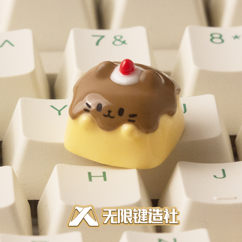 Pudding Cat Cute Keycaps Original Personalized Custom Resin Mechanical Keyboard Keycaps
