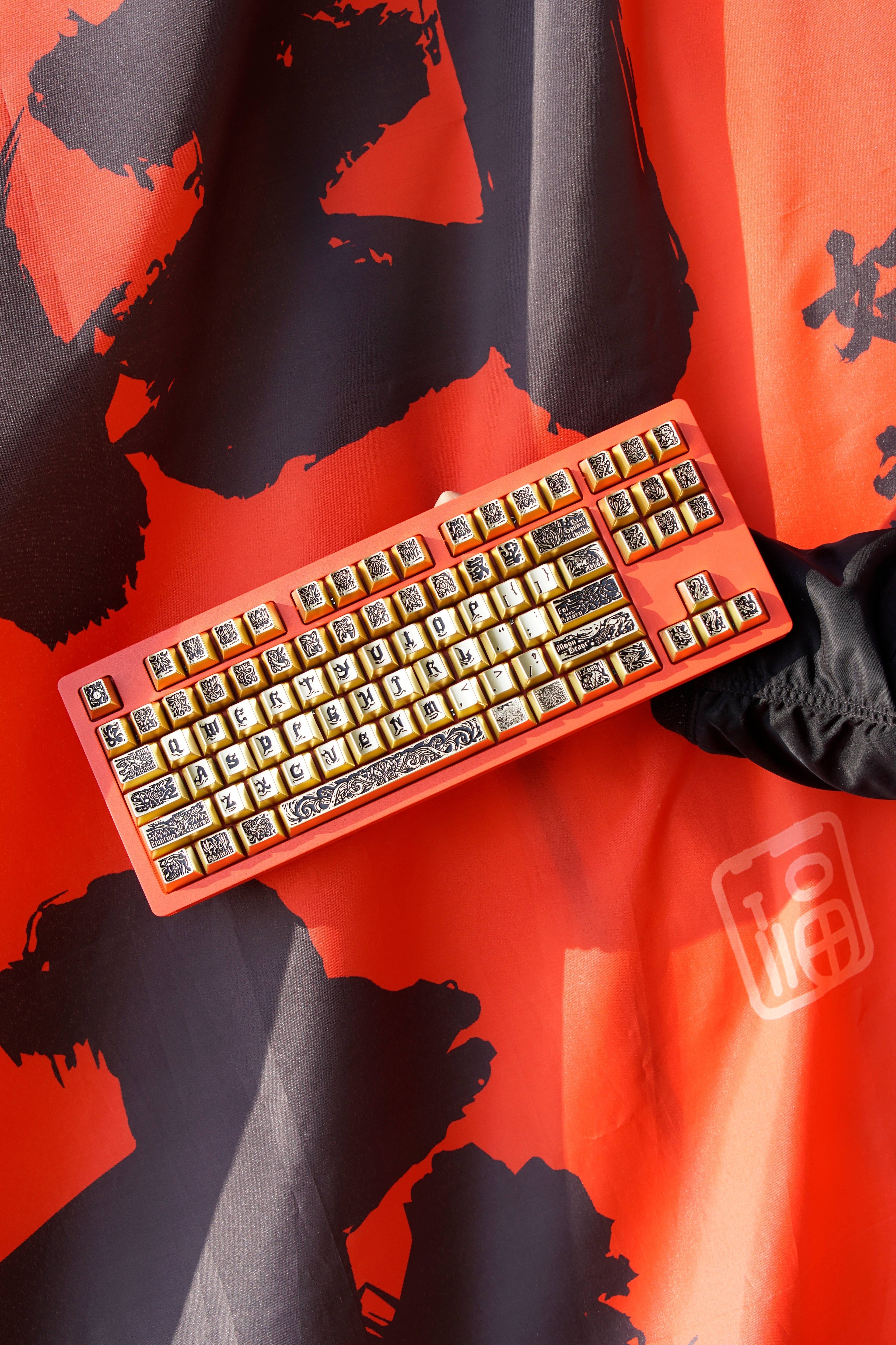 Ancient God theme, metal keycap set, peripheral personalized keycap set(Gold version)