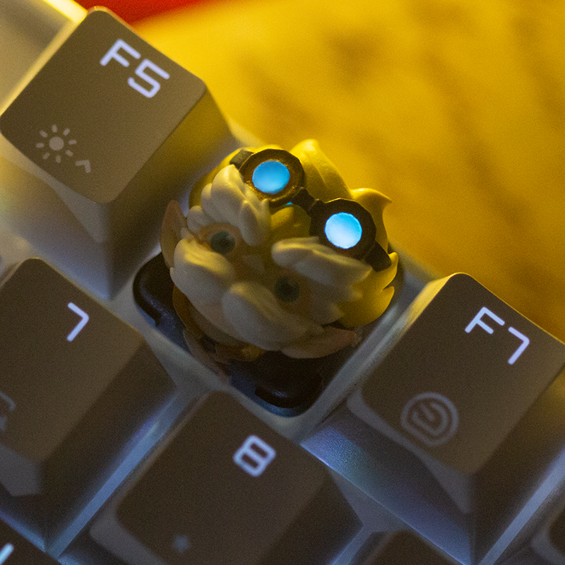 Arcane:League of Legends, Multi colored resin molded character keycaps, personalized keycaps, mechanical keyboard decorative keycaps