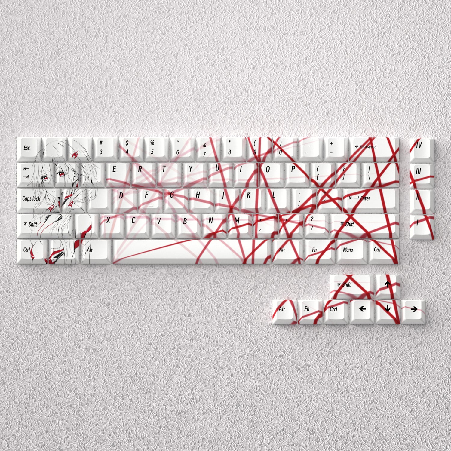 Yuzuriha Inori keycap anime theme factory height PBT positive fitting 60 65 68