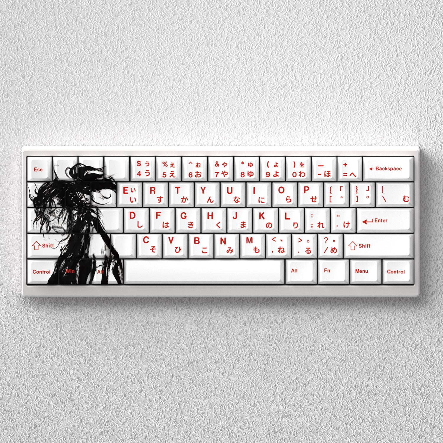 Vagabond, Anime keycap original factory height side engraved transparent keycap PBT side transparent personalized set key