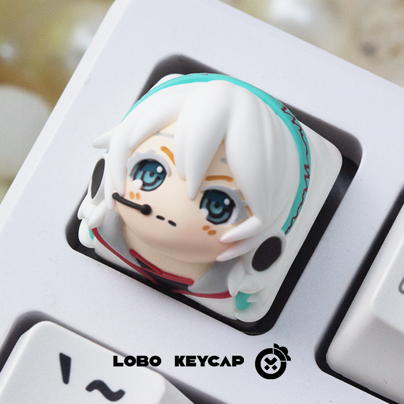 VOCALOID, Virtual singer, multi-color resin molded personalized keycaps, anime virtual character keycaps.