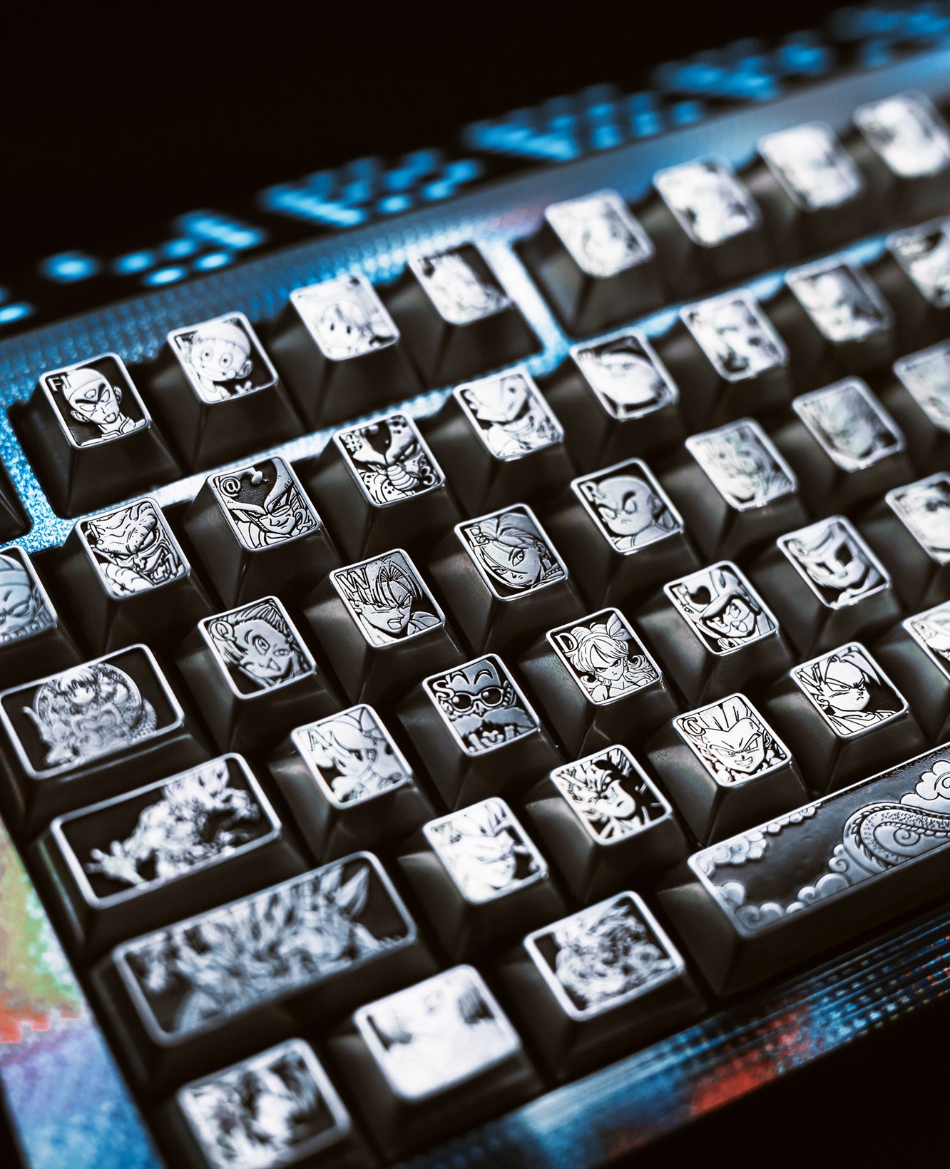 DRAGON BALL Character Complete Set, with a full set of 87 key personalized keycaps. Metals, zinc, aluminum, titanium. Anime game keycaps