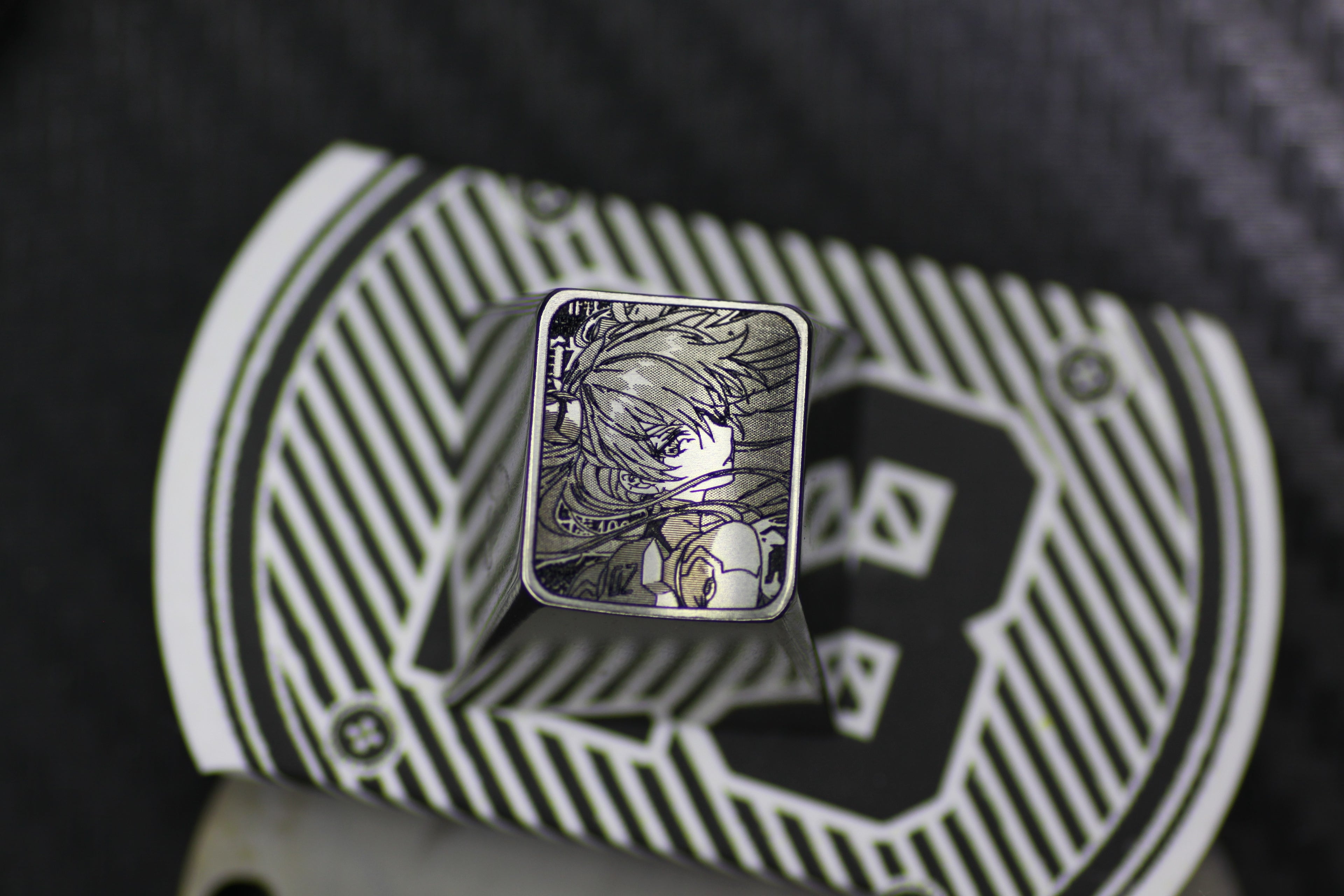 EVA,Asuka Langley Soryu.1UTitanium carved keycaps, personalized keycaps, decorative keycaps.