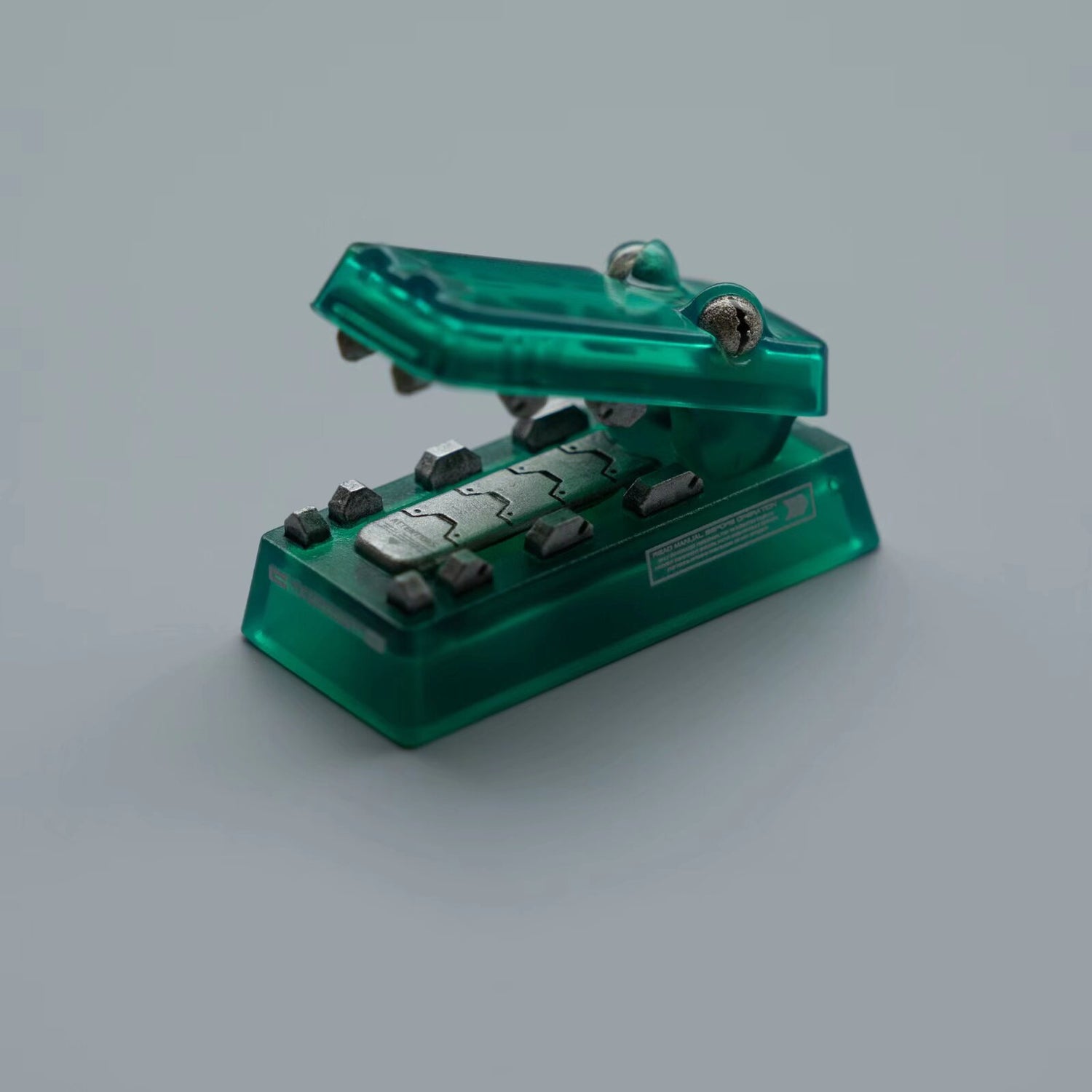 Mechanical style little crocodile.2U Backspace Key artisankeycaps, Mouth can be opened and closed, PBT material personalized keycaps, keyboard decorative keycaps