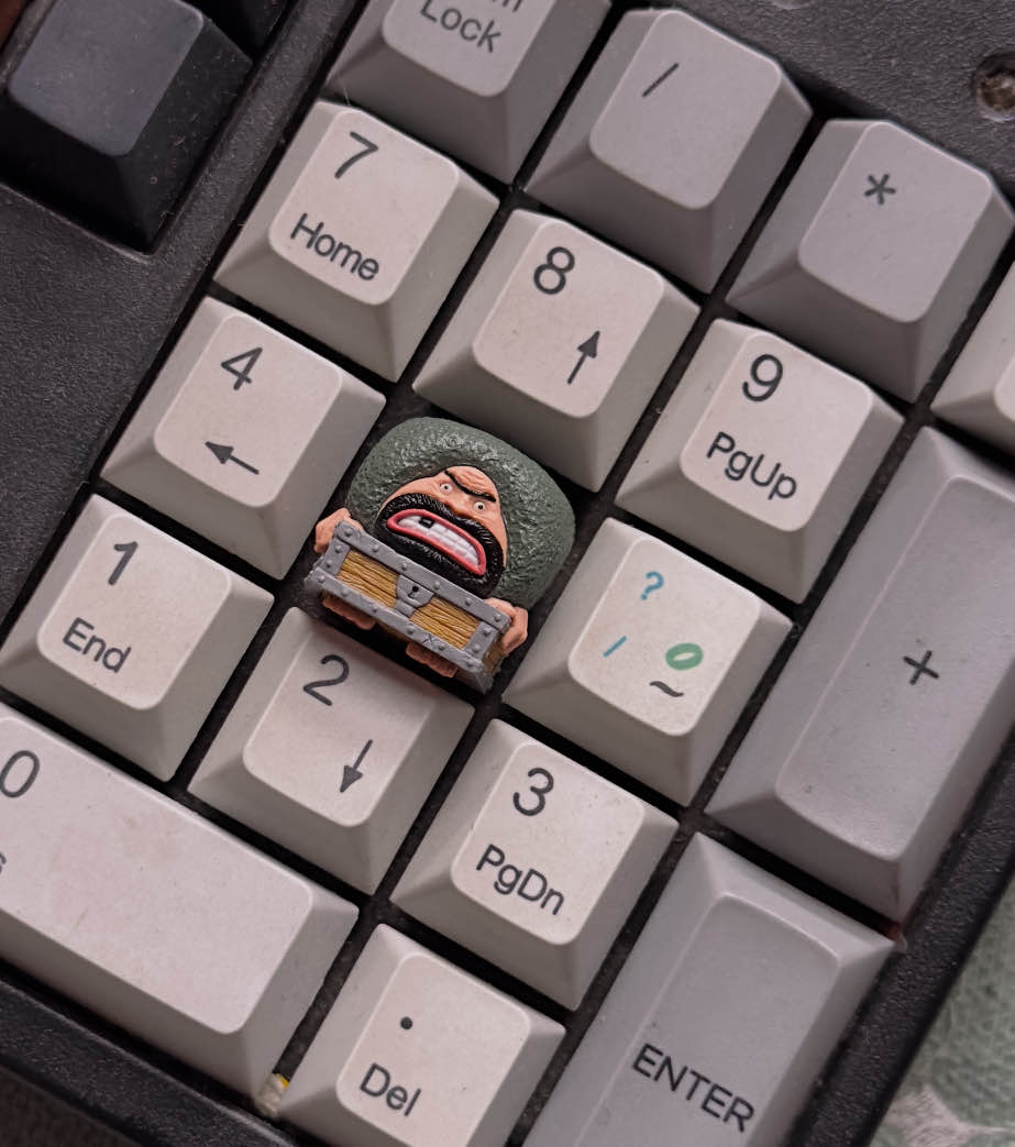 Box man, One Piece keycap, resin personalized keycap, decorative keycap