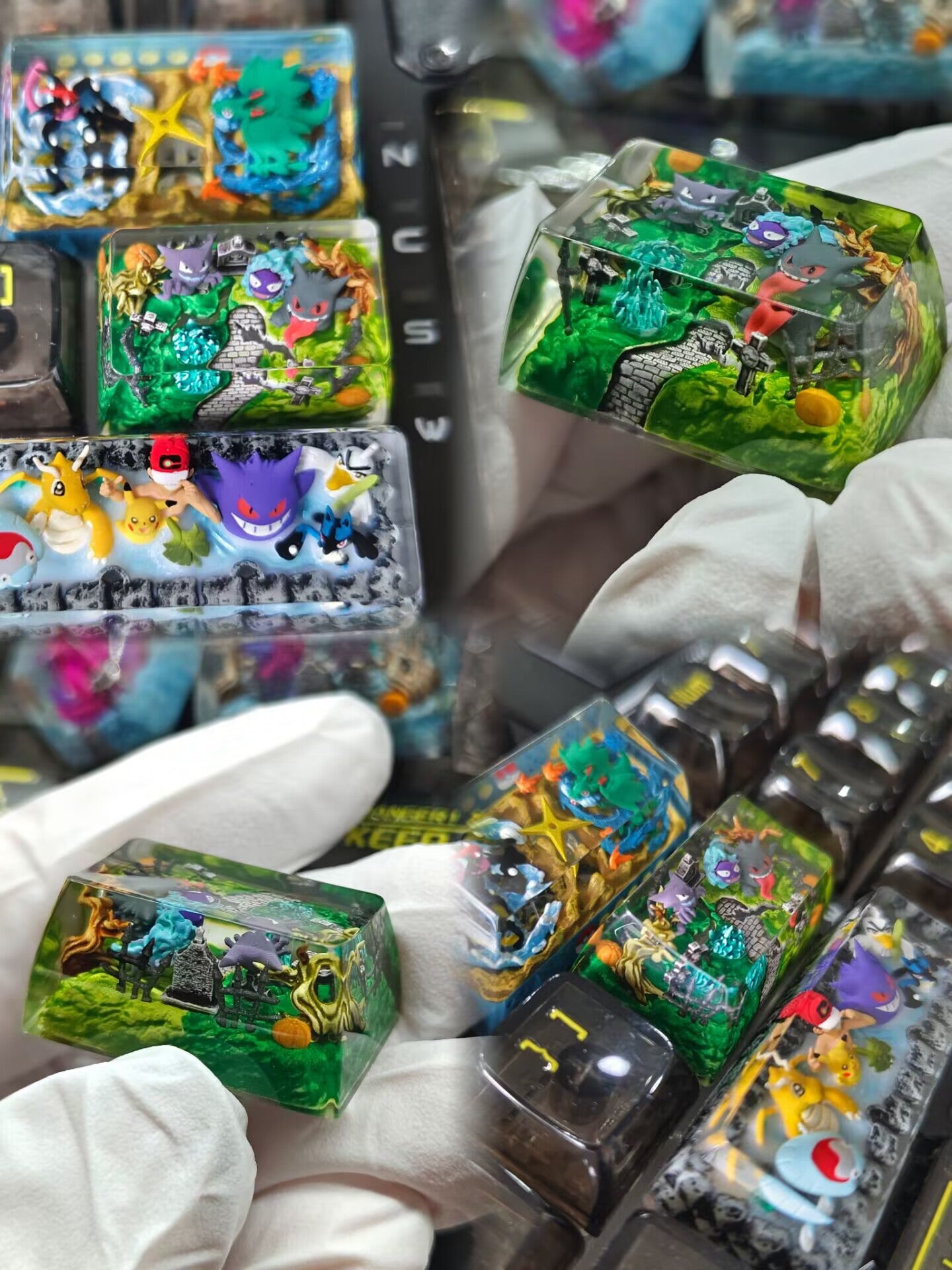 Resin personalized keycaps, Pok é mon, gengar,artisankeycaps