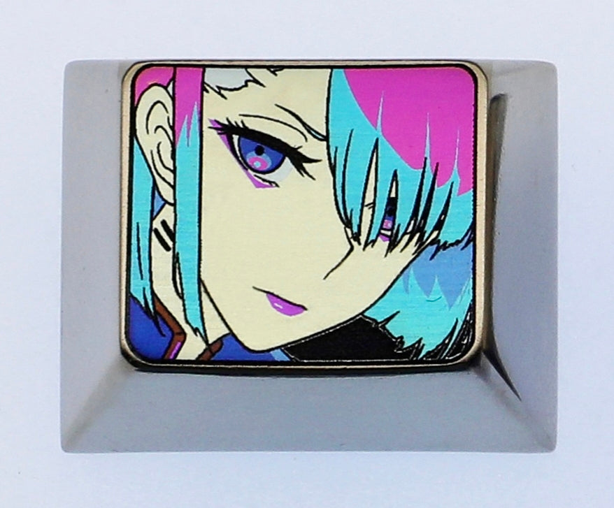 Cyberpunk: Edgerunners, Lucy 1.25U color titanium keycaps, personalized keycaps