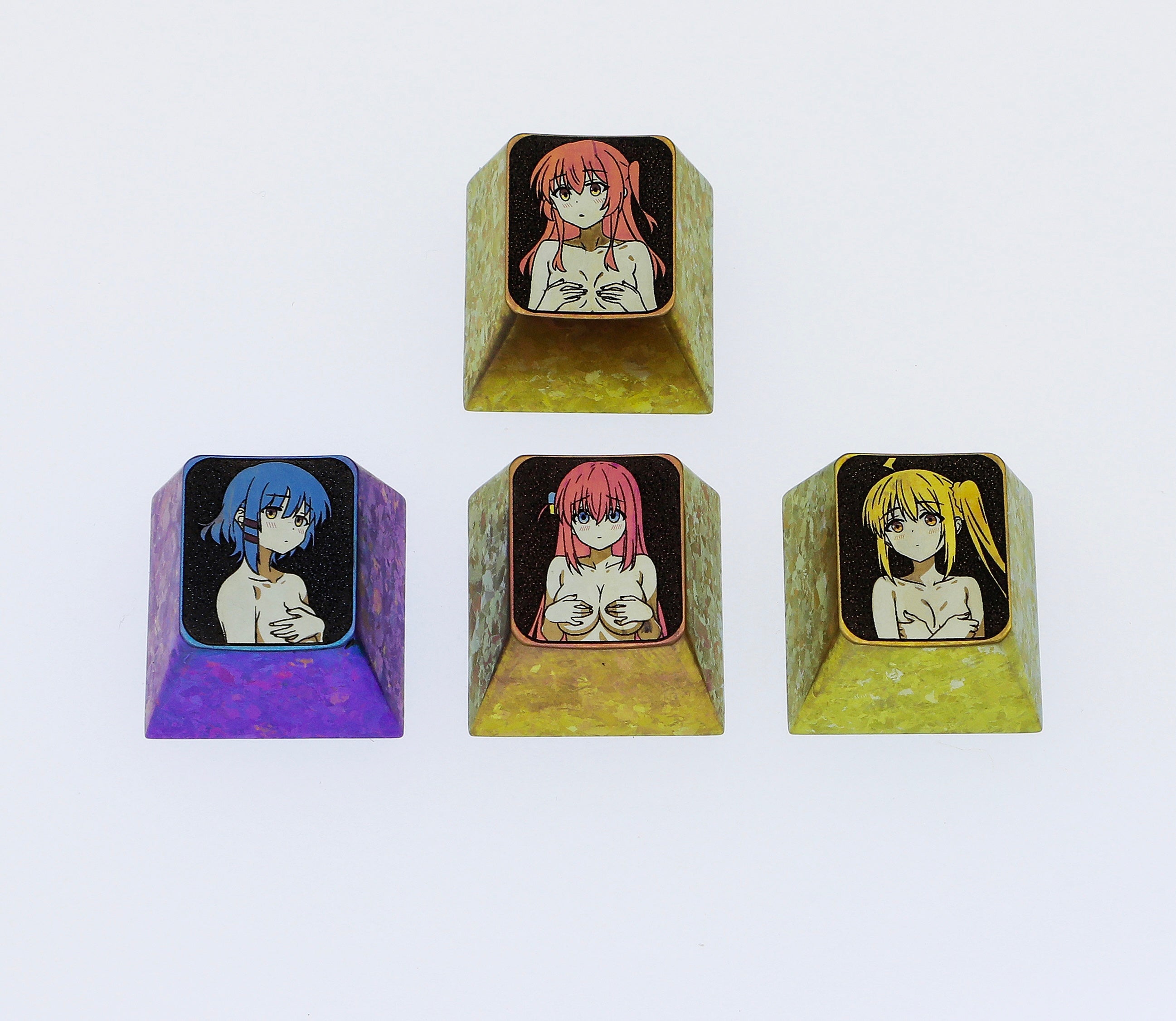 BOCCHI THE ROCK! Directional key combination set, metal personalized keycaps, mechanical keyboard decorative keycaps