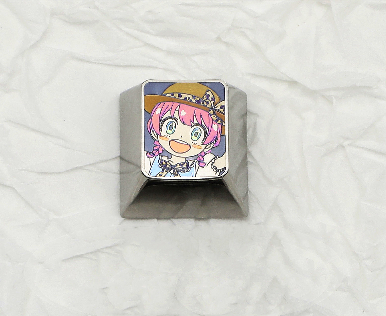 SPY × FAMILY, Anya Forger expression 1U, titanium alloy side polished. Personalized Decorative Keycaps