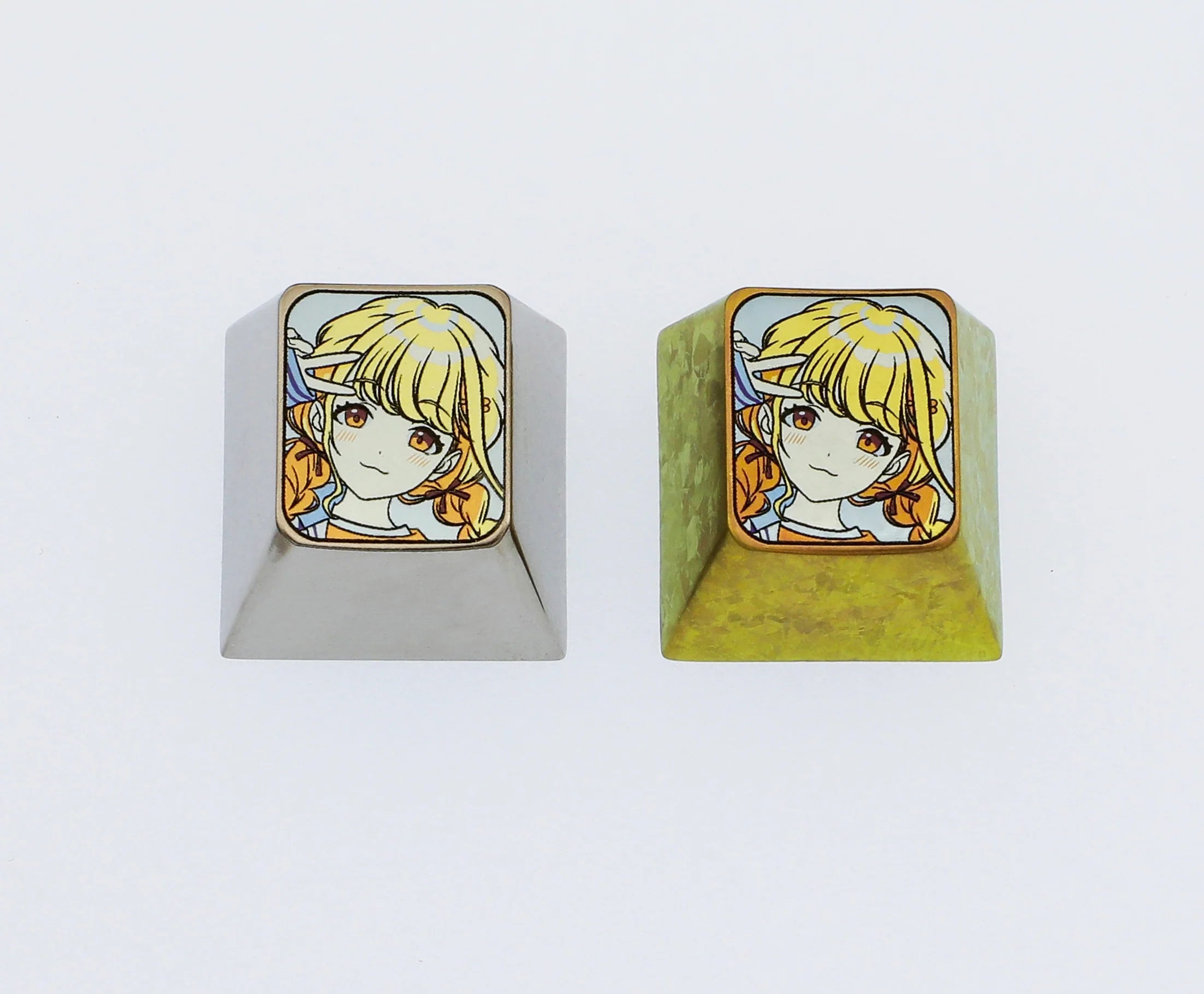 Kotone Fujita, Colored titanium alloy carved keycaps, personalized keycaps, decorative keycaps.