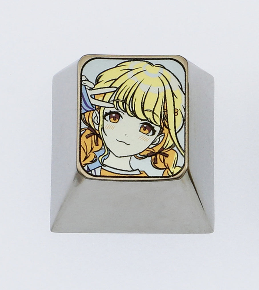 Kotone Fujita, Colored titanium alloy carved keycaps, personalized keycaps, decorative keycaps.