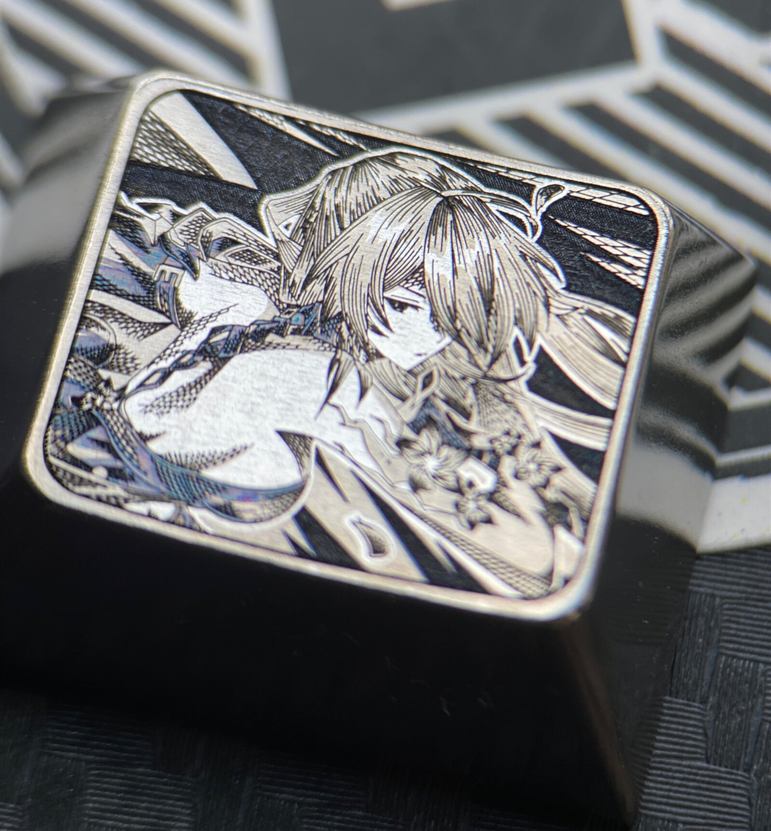 Honkai,Raiden Bosenmori Mei, Precision carved titanium alloy keycaps, 1.25U personalized keycaps