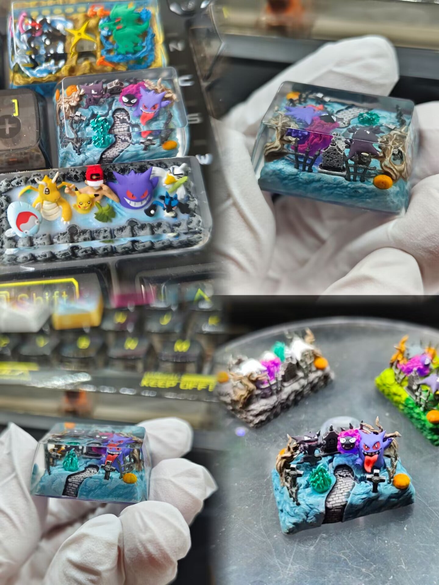 Resin personalized keycaps, Pok é mon, gengar,artisankeycaps