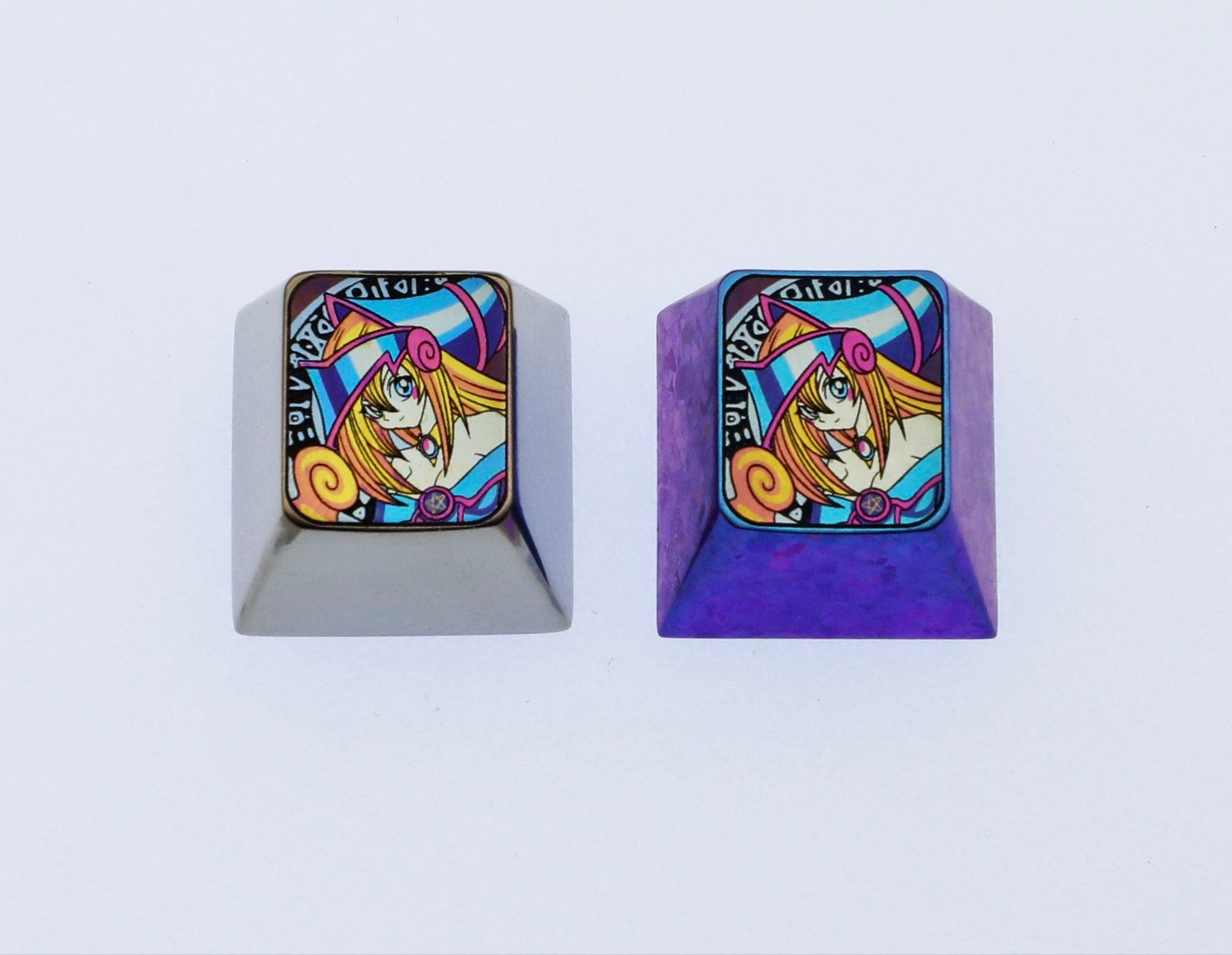 Dark Magician，Titanium alloy carved personalized keycaps, mechanical keyboard decorative keycaps