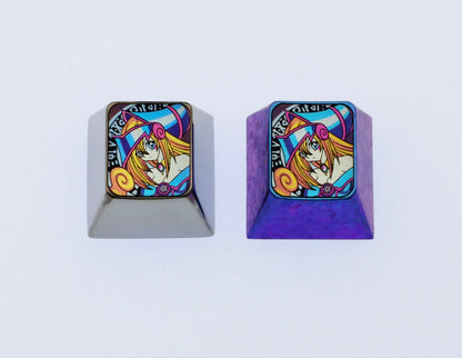 Dark Magician，Titanium alloy carved personalized keycaps, mechanical keyboard decorative keycaps
