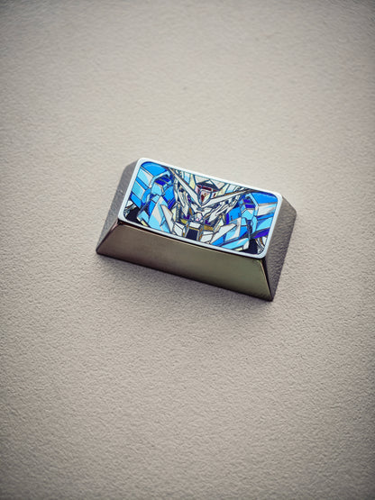 Titanium alloy personalized keycap, 1.75U GUNDAM 00, metal decorative keycap