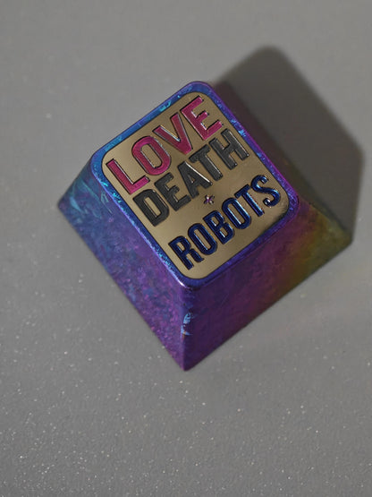 Love, Death&amp;Robots, 1.75U/1U titanium alloy carved keycaps, mechanical keyboard decorative keycaps, personalized keycaps