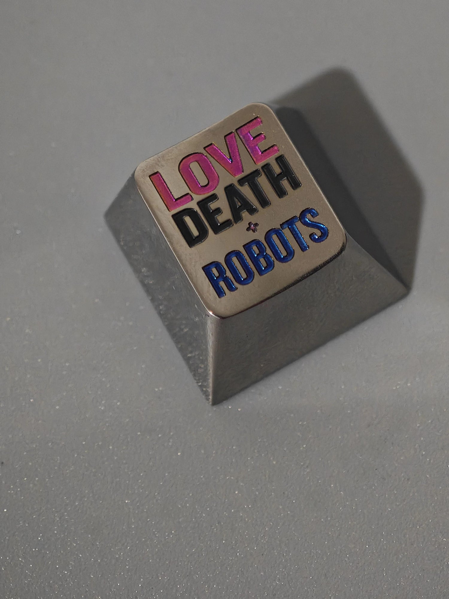 Love, Death&amp;Robots, 1.75U/1U titanium alloy carved keycaps, mechanical keyboard decorative keycaps, personalized keycaps