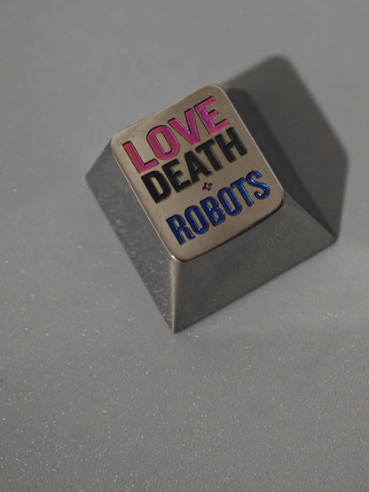 Love, Death&amp;Robots, 1.75U/1U titanium alloy carved keycaps, mechanical keyboard decorative keycaps, personalized keycaps