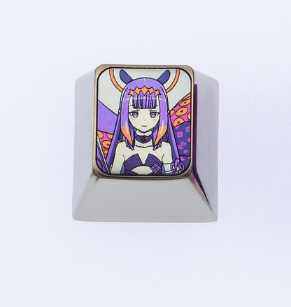 Ichinarsi, colored titanium alloy carved keycaps, personalized keycaps, mechanical keyboard decorative keycaps