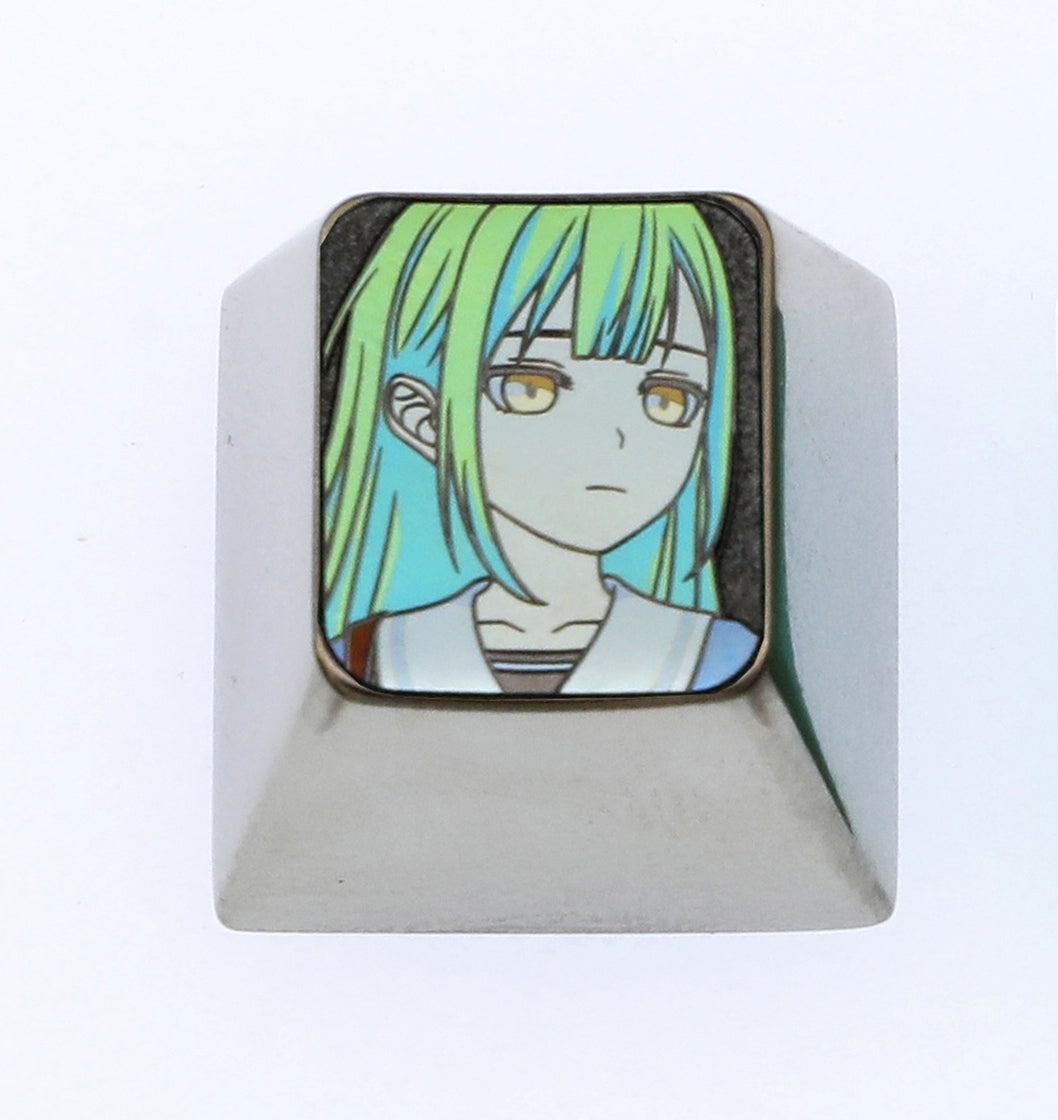 BanG Dream!， 1U titanium alloy personalized keycaps, metal decorative keycaps, keyboard art keycaps