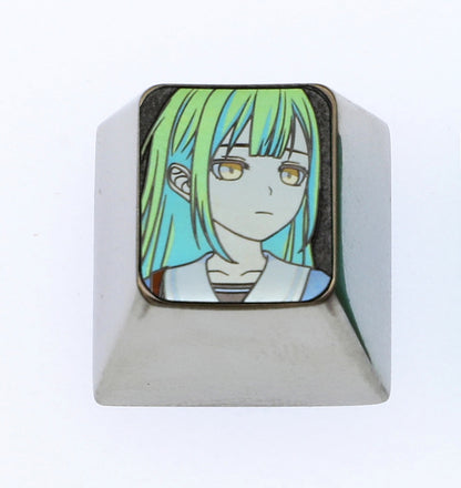 BanG Dream!， 1U titanium alloy personalized keycaps, metal decorative keycaps, keyboard art keycaps
