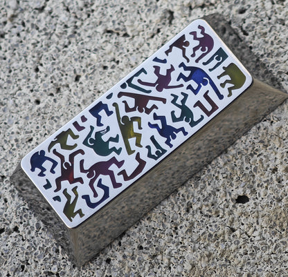Strange Little Man, Titanium Translucent, Luminous, 2.25U Carriage Return Personalised Keycaps