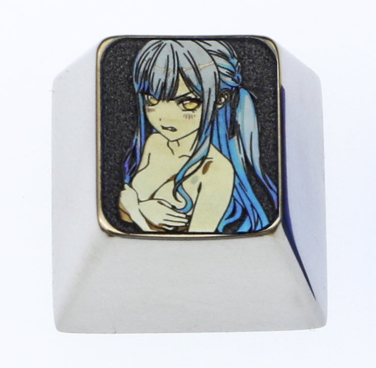 BanG Dream!， Sakiko Togawa, 1U titanium alloy personalized keycaps, anime game peripheral keycaps, metal keycaps