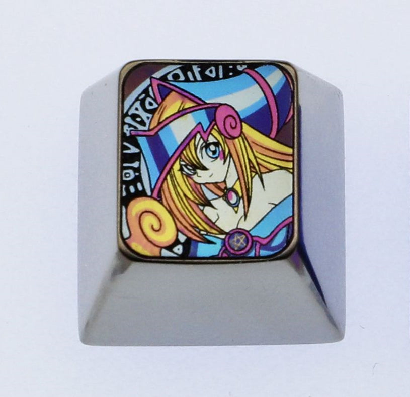 Dark Magician，Titanium alloy carved personalized keycaps, mechanical keyboard decorative keycaps