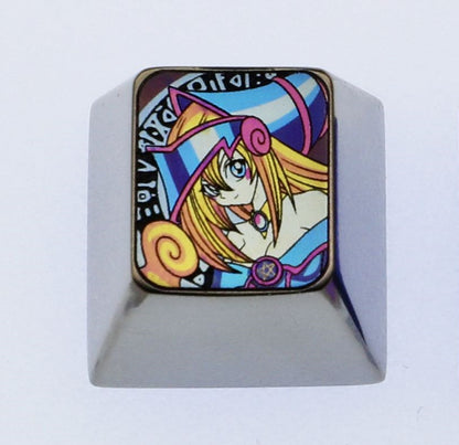 Dark Magician，Titanium alloy carved personalized keycaps, mechanical keyboard decorative keycaps