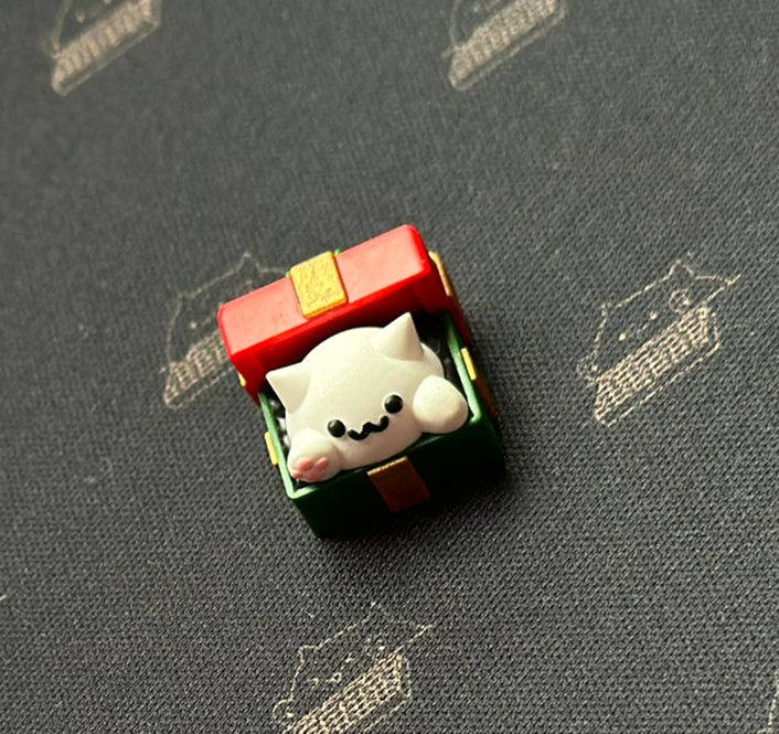 Gift kitten, multi-color resin molded personalized keycaps, artisankeycaps， Keyboard decoration keycaps
