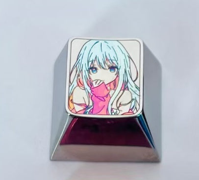 Izumi Sagiri, titanium alloy 1U color titanium alloy carved keycaps, mechanical keyboard decorative keycaps, personalized keycaps