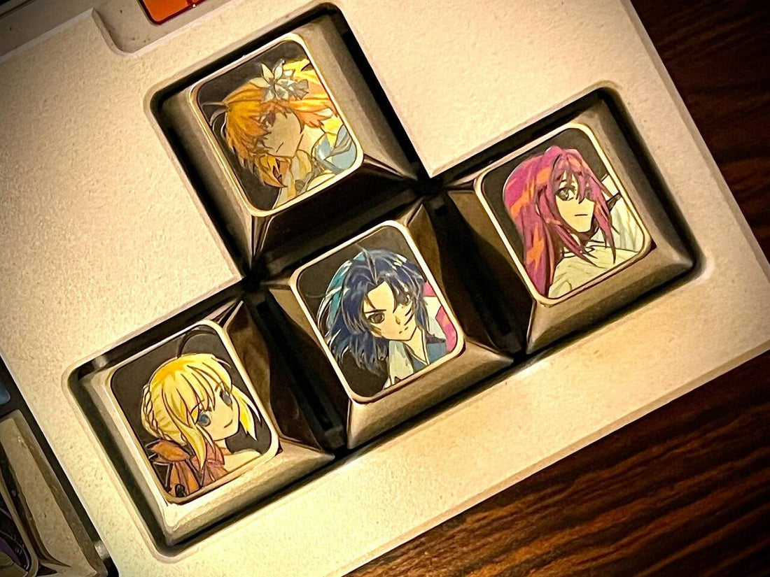 TYPE-MOON， Titanium alloy etched directional key keycaps, directional key sets, decorative keycaps