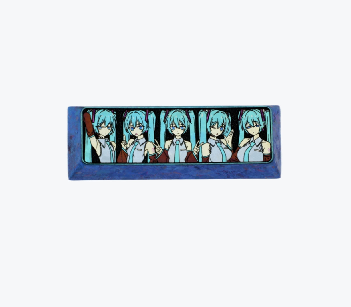 Hatsune Miku, 2.75 Shift, colored titanium alloy carved key cap, personalized key cap, decorative key cap