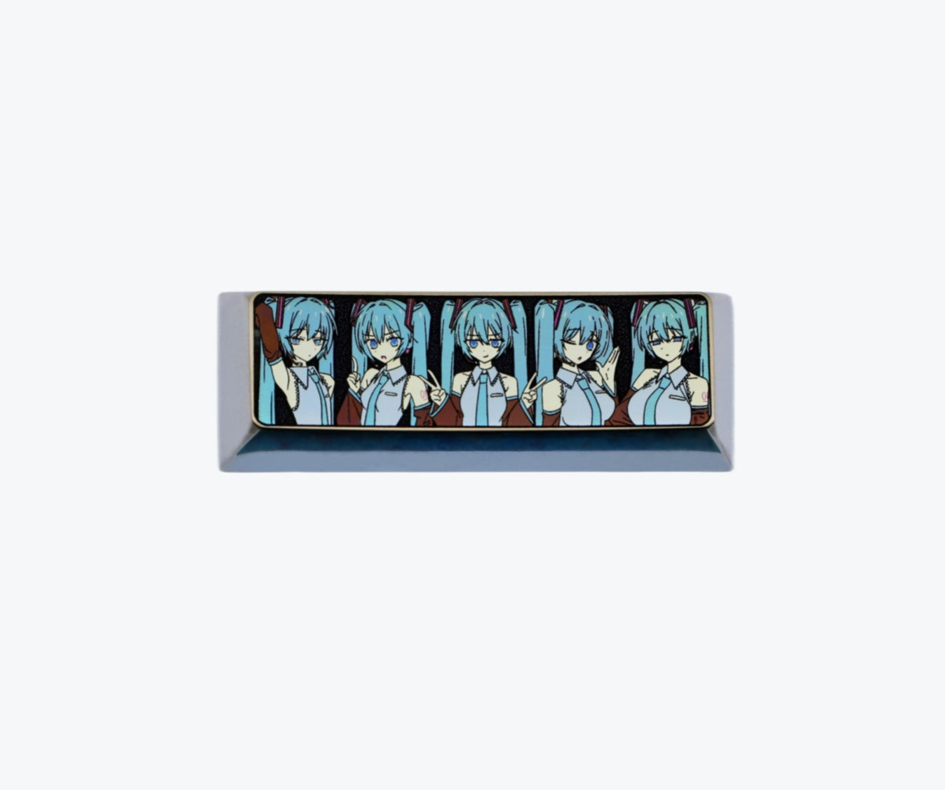 Hatsune Miku, 2.75 Shift, colored titanium alloy carved key cap, personalized key cap, decorative key cap