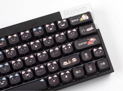 Black kitten keycap cute Cat&