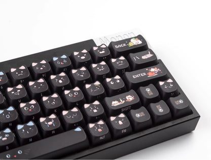 Black kitten keycap cute Cat&