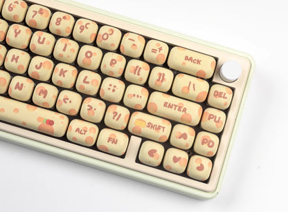 Cheese keycaps MOG round heat sublimation personalized set keycaps