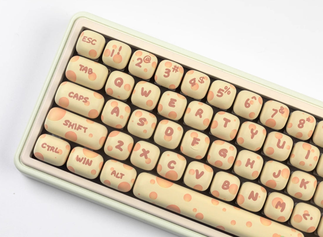 Cheese keycaps MOG round heat sublimation personalized set keycaps