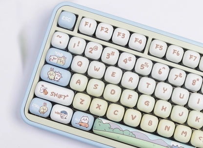 Chiikawa Theme MOG Round Heat Sublimation Personalized Set Keycaps