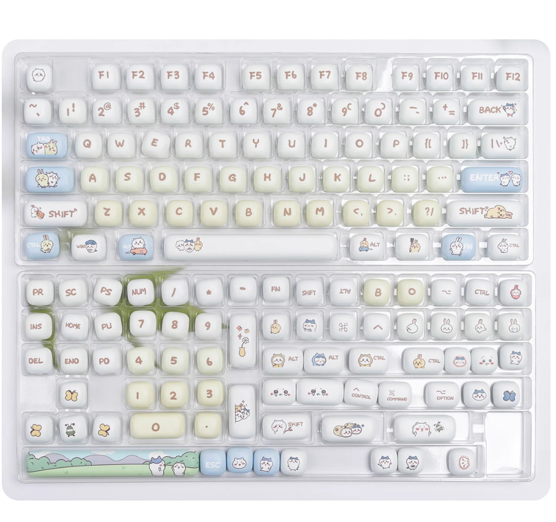 Chiikawa Theme MOG Round Heat Sublimation Personalized Set Keycaps