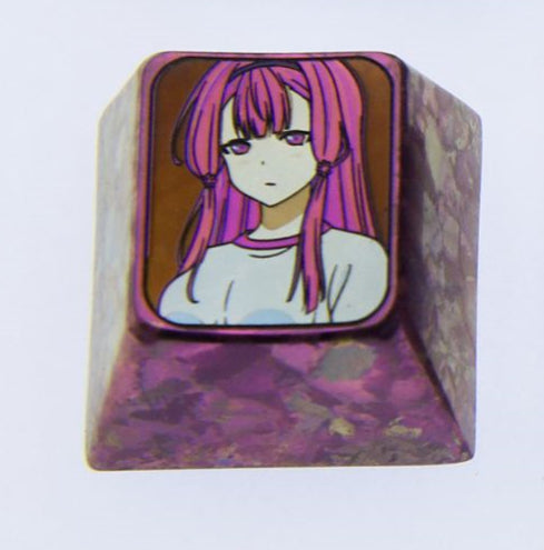 Akino Sakura, Pansy, 1U titanium alloy personalized keycaps, metal keycaps around characters in games, comics, and novels