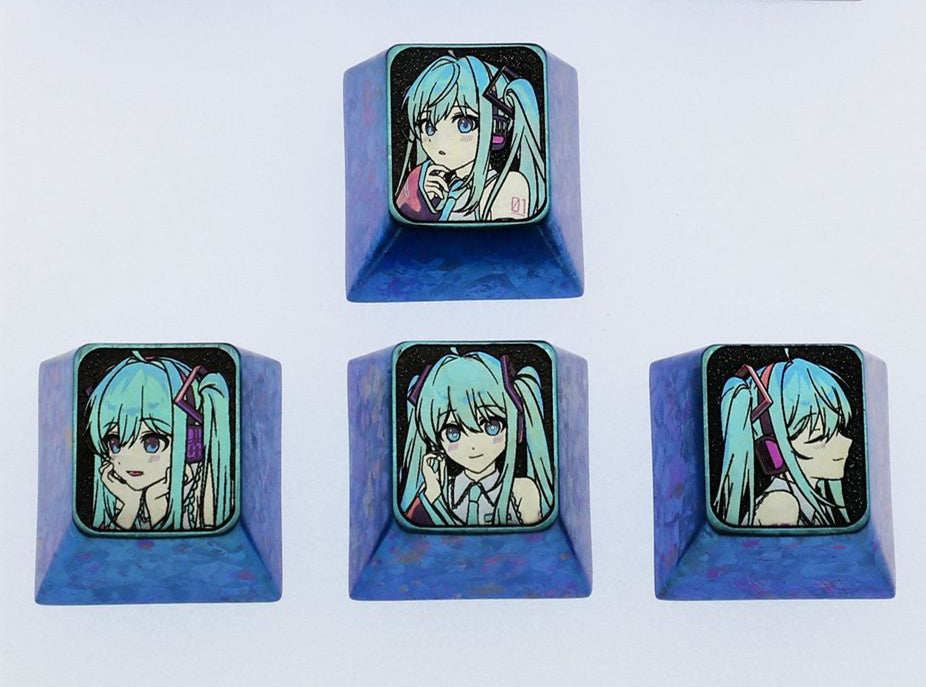 Miku Keys Hatsune Miku direction key set, titanium alloy key cap. Personalized k ...