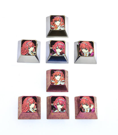 DARLING in the FRANXX， 02. Directional key set titanium alloy personalized keycaps, anime character decorative keycaps