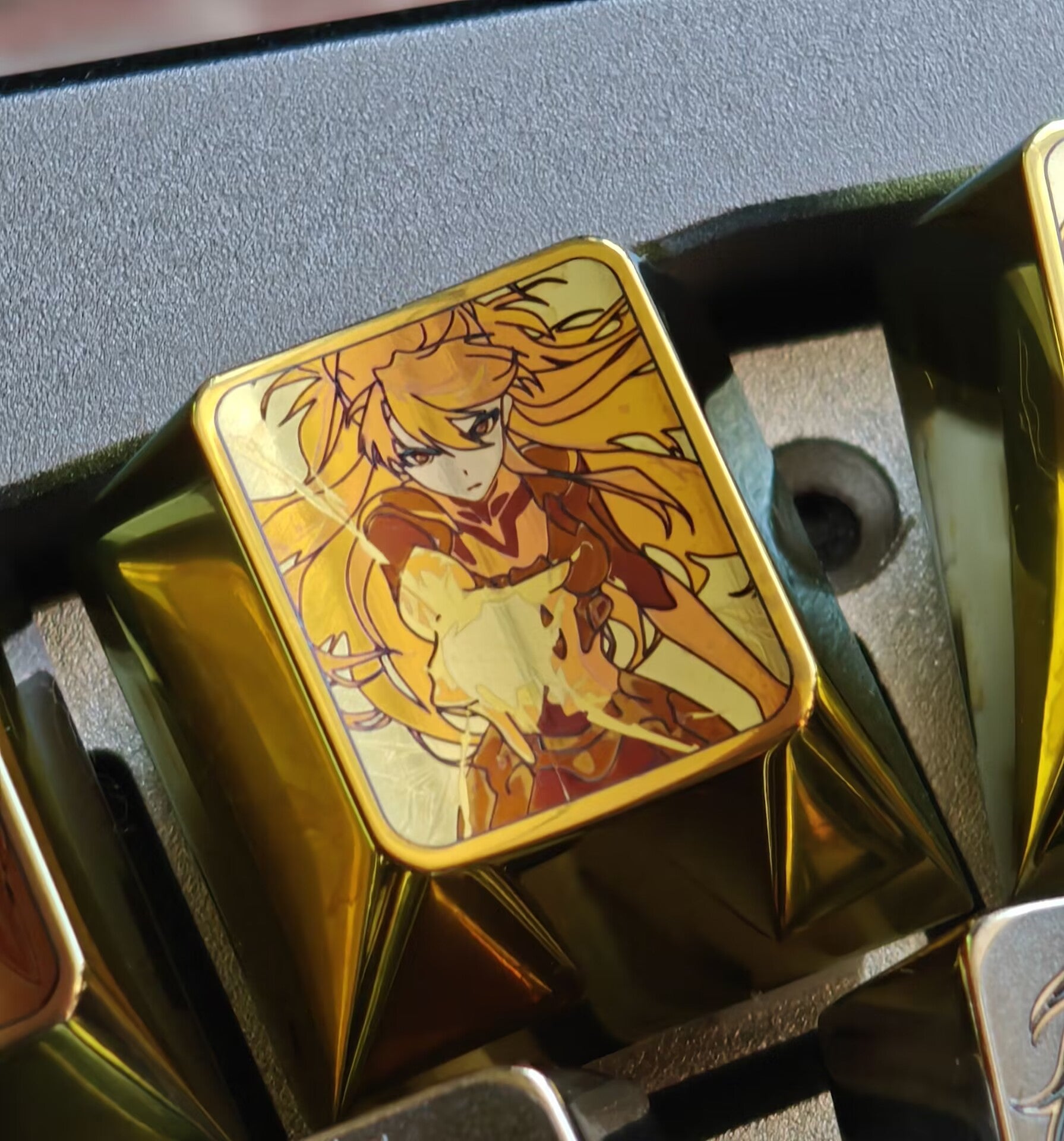 EVA/Saint doujin，Titanium alloy metal keycaps, personalized keycaps, keyboard decorative keycaps