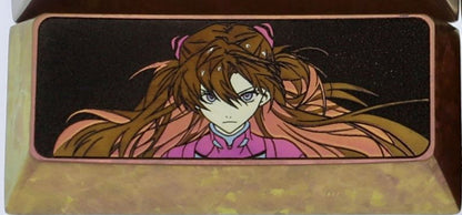 EVA， Asuka, 2.25U/2U titanium alloy carved personalized keycaps, metal decorative keycaps
