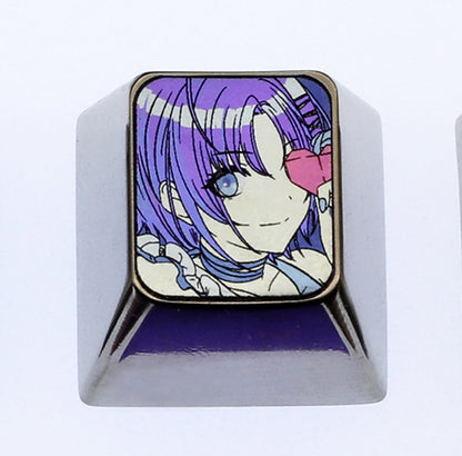 THE  iDOLM@STER SHINY COLORS, 1U titanium alloy carved personalized keycaps, mechanical keyboard metal decorative keycaps