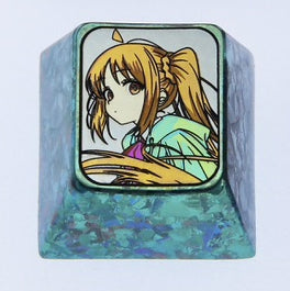 BOCCHI THE ROCK! 3 character 1U titanium alloy personalized keycaps, metal keycaps around anime and music characters