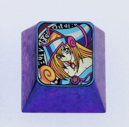 Dark Magician，Titanium alloy carved personalized keycaps, mechanical keyboard decorative keycaps